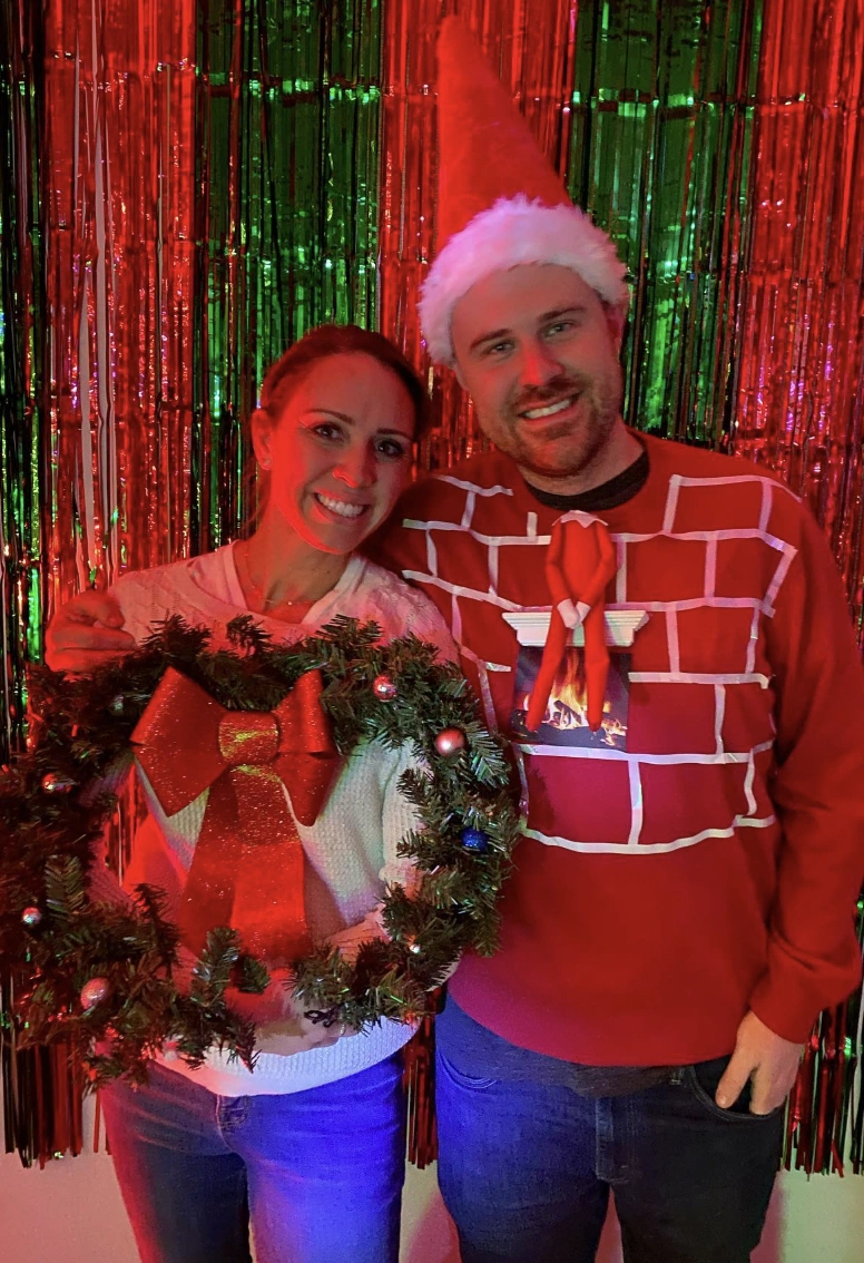 Grey Turtleneck Goes Full Festive: The DIY Ugly Christmas Sweater Takeover
