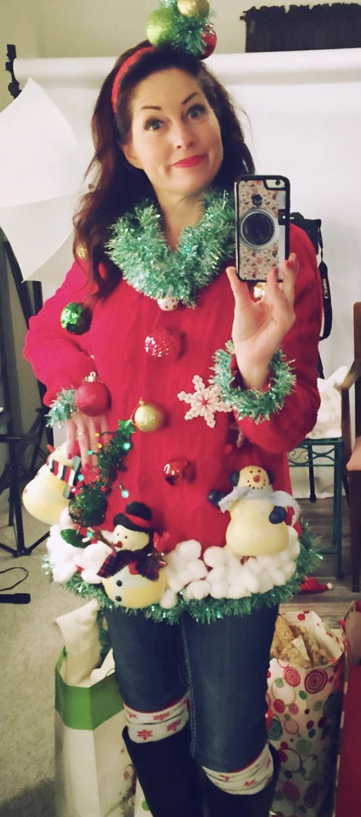 OTT Christmas Tree & Garland Sweater DIY