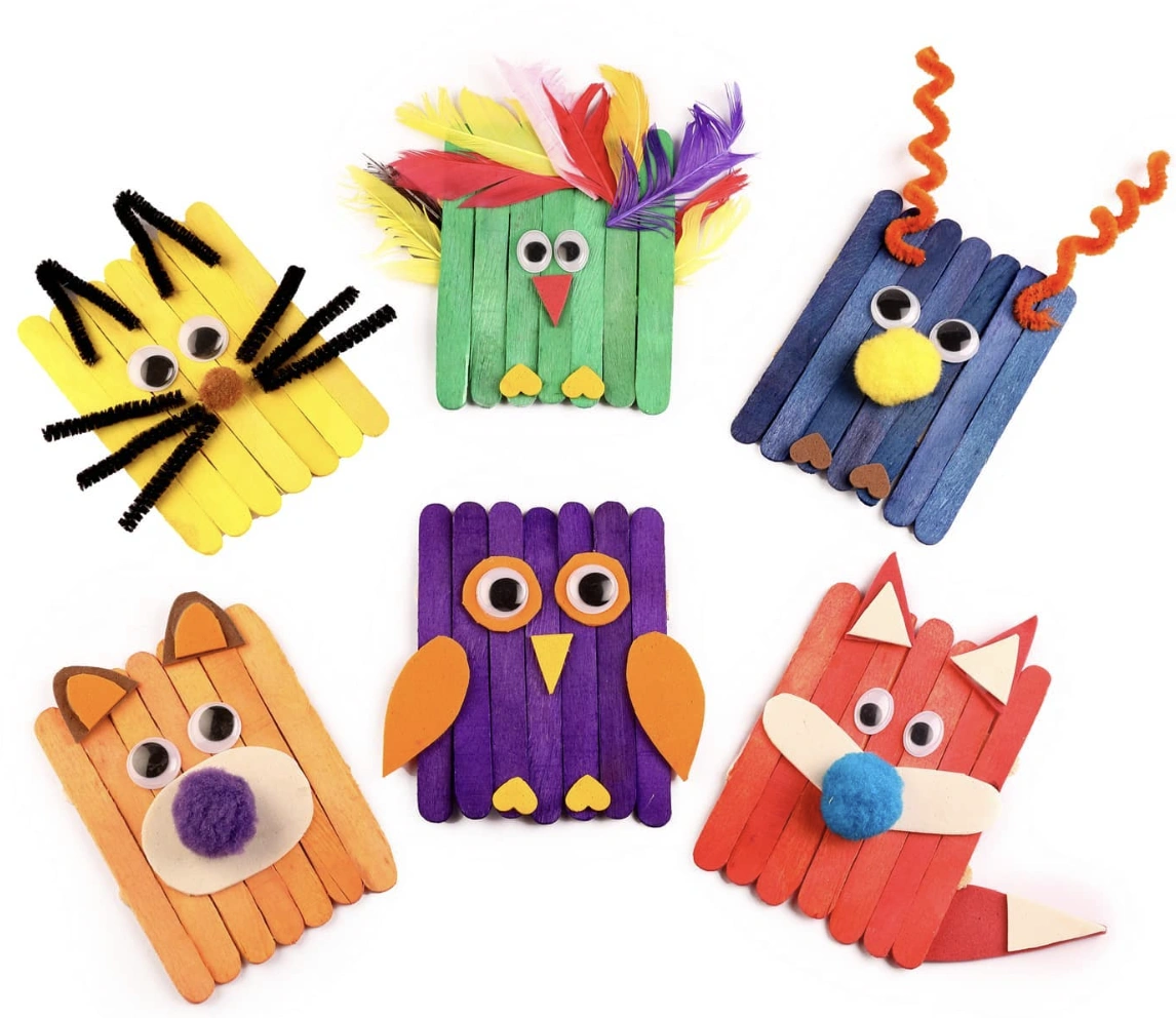 Adorable Animal Creations: Popsicle Stick Art Project