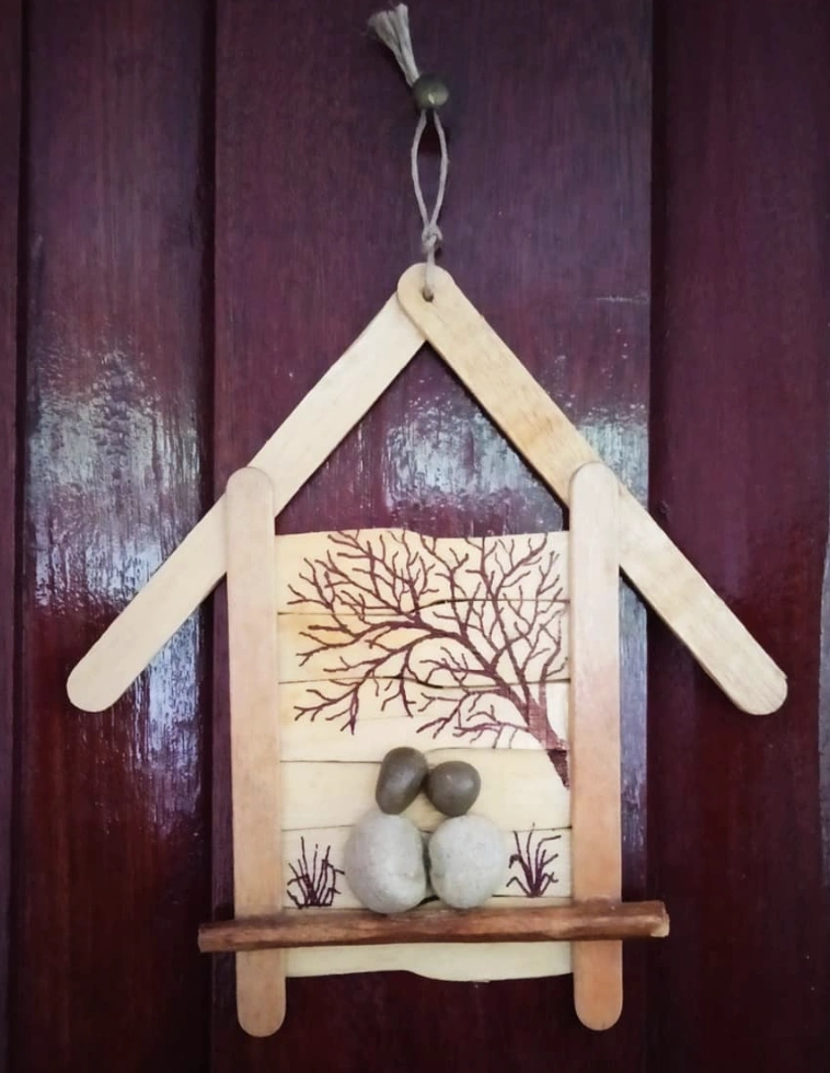 DIY Santa Christmas Ornaments from Craft Sticks