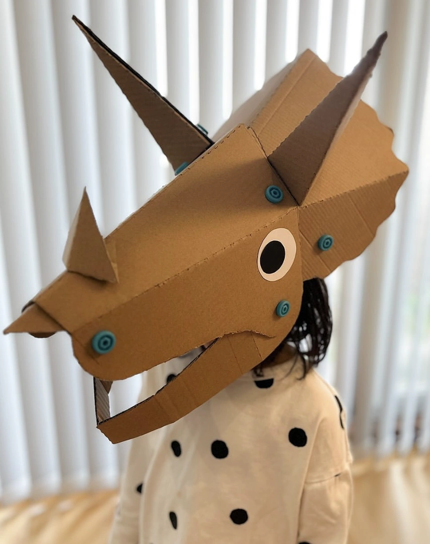 Rolled Cardboard Pumpkin Decor with Paper Leaves