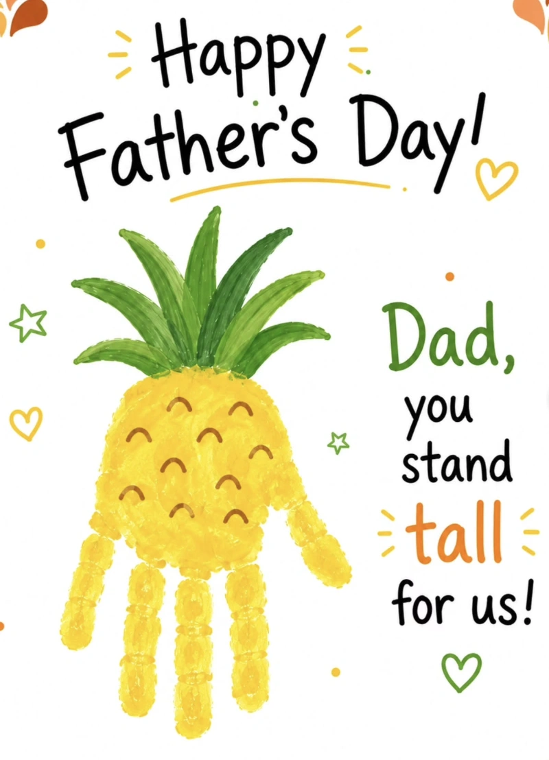 "Grill Master" Father's Day Card with Handprint Art