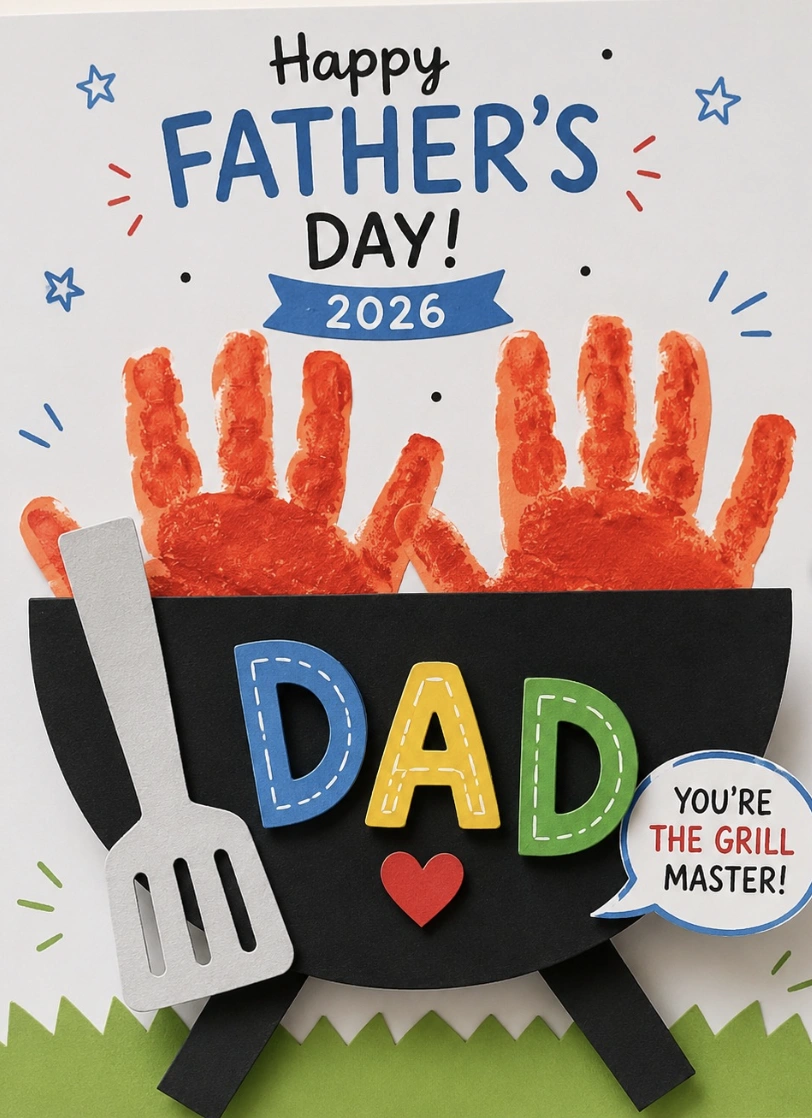 DIY Handprint Superhero: Father's Day Card