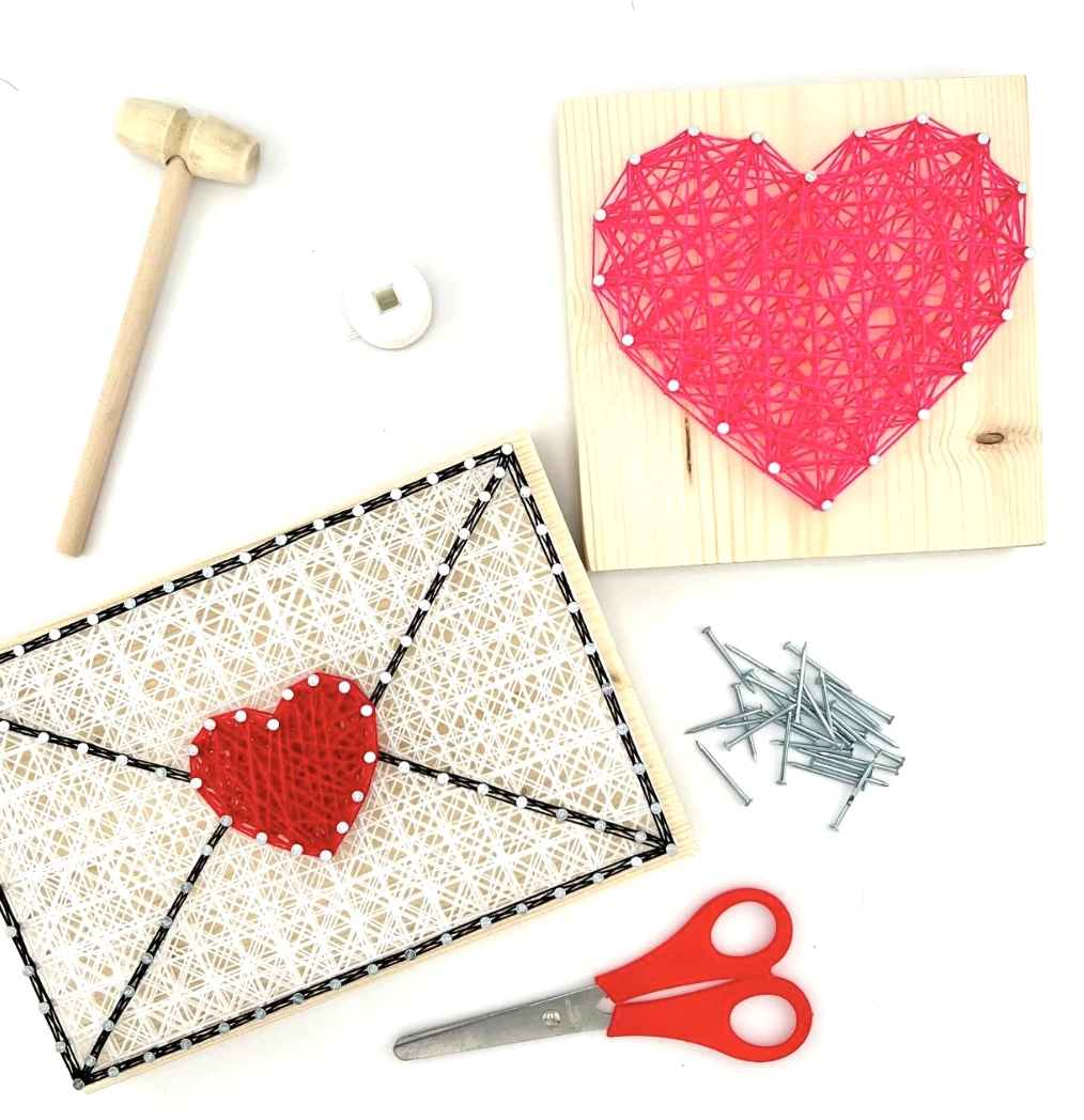 DIY Textured Heart Painting on Canvas