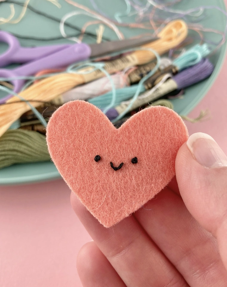 Heart-Shaped Valentine's Patchwork Ornaments