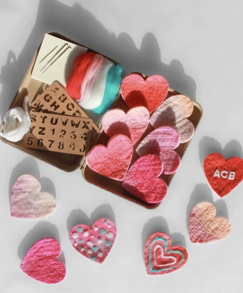 Wool Felt Hearts: An Elevated Valentines Day Diy