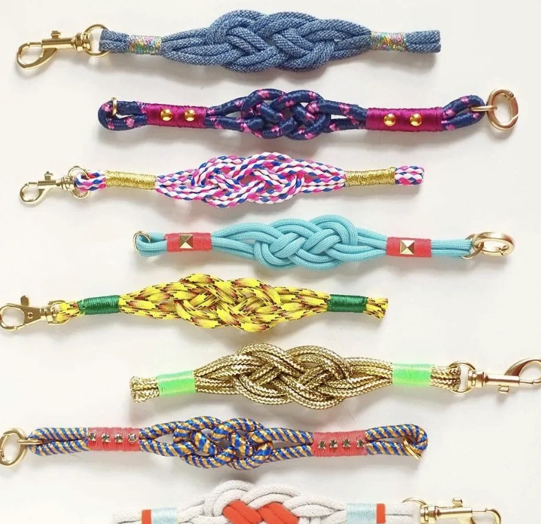 Stacked Purple Bead Bracelets with Lettered Name