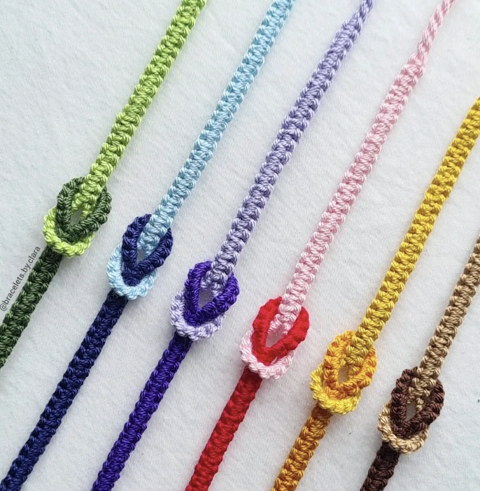 Neon Gradient Cord and Silver Bead String Friendship Bracelets