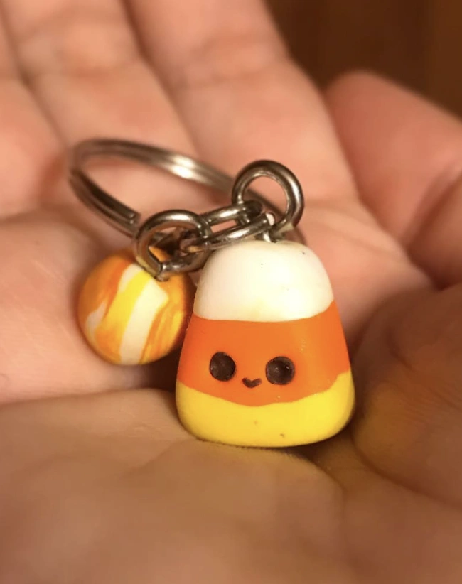 Moon and Star Air Dry Clay Charms with Kawaii Faces